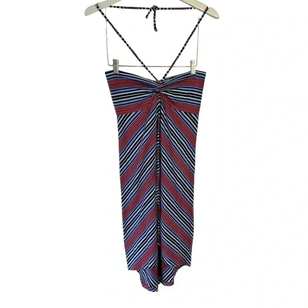 Patagonia S multicolor stripe boho halter minimalist dress Preppy Nautical Retro